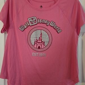 Disney Pink T-Shirt with Silver Castle Design